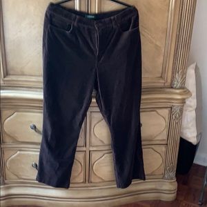 Brown velvet pants